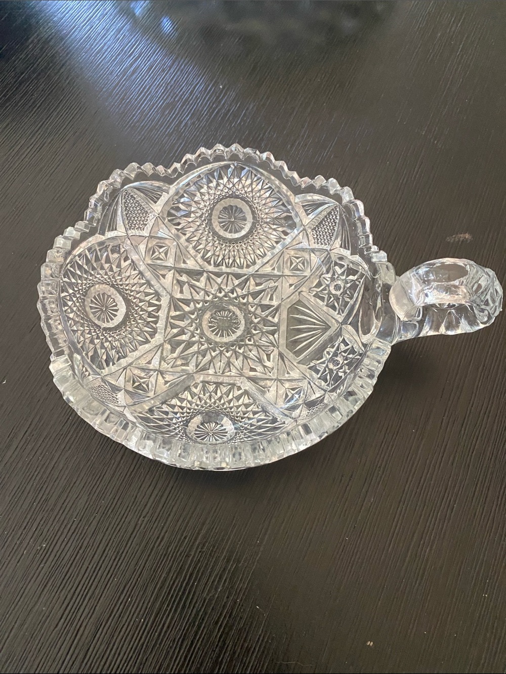 Imperial Glass "Nucut" crystal nappy or candy dish